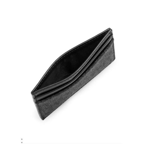 Michael Kors 86F1LGFD1B Men Front Pocket Wallet Black Logo Card Case Key Chain - Picture 6 of 6